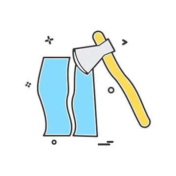 Axe wood cutter icon vector Stock Illustration