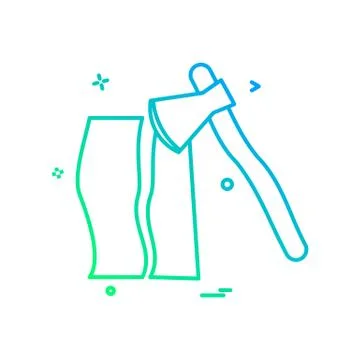 Axe wood cutter icon vector Stock Illustration