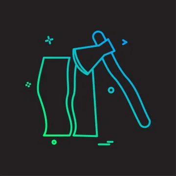 Axe wood cutter icon vector Stock Illustration