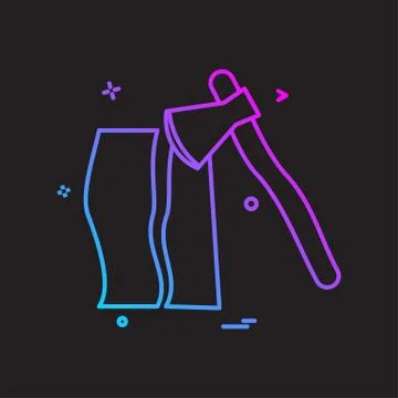 Axe wood cutter icon vector Stock Illustration