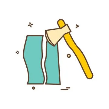 Axe wood cutter icon vector Stock Illustration