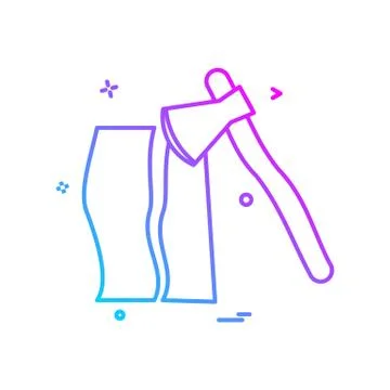 Axe wood cutter icon vector Stock Illustration