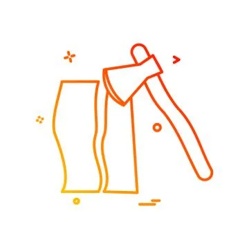 Axe wood cutter icon vector Stock Illustration