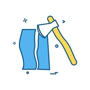 Axe wood cutter icon vector Stock Illustration