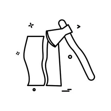 Axe wood cutter icon vector Stock Illustration