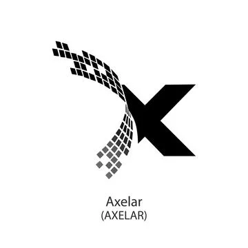 Axelar blockchain payments cryptocoin token vector logo icon Stock Illustration