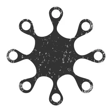 Axenic Microbe Scratched Icon Vector Stock Illustration