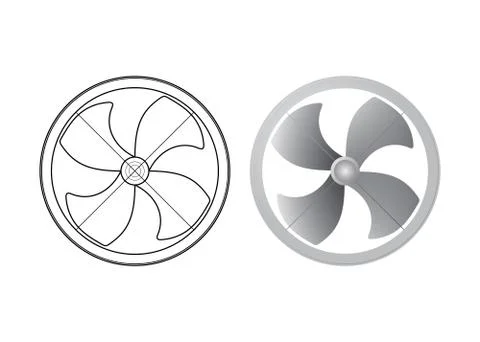 Axial flow fan. Stock Illustration