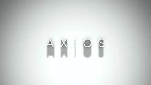 Axios 3D title animation with shadows on a white background Stock Footage 297273946