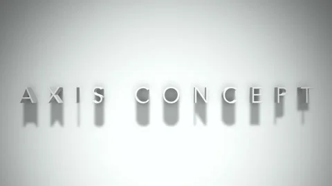 Axis concept 3D title animation with shadows on a white background Stock Footage 298002666