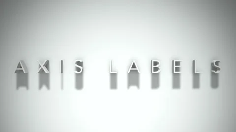 Axis Labels 3D title animation with shadows on a white background Stock Footage 296586198
