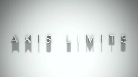 Axis Limits 3D title animation with shadows on a white background Stock Footage 296586197