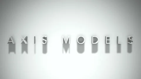 Axis models 3D title animation with shadows on a white background Stock-Footage 297128712