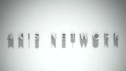 Axis network 3D title animation white text on a white background Stock Footage 299647806