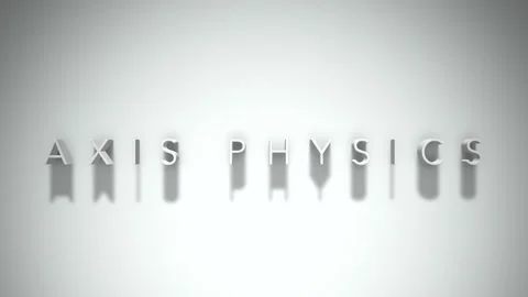 Axis physics 3D title animation with shadows on a white background Stock Footage 297857665