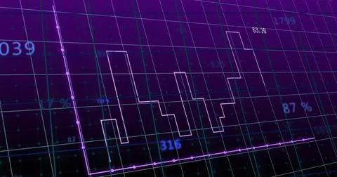 Axis starting steps animating, rising and shrinking, labels floating, camera 库存插图