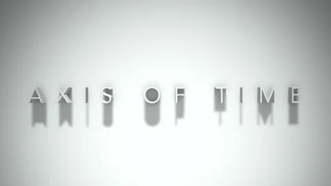 Axis of time 3D title animation with shadows on a white background Video stock 298002670