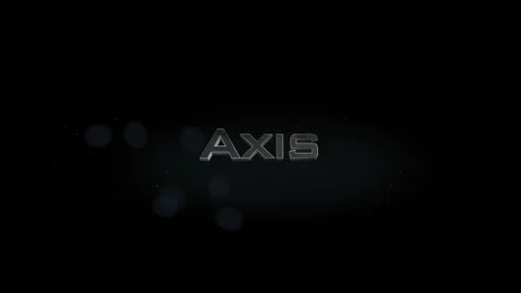 Axis title metal text on black alpha channel background Stock Footage 296259981
