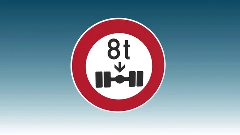 Axle Load Limit 8 Tonnes Video stock 71267214