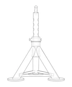 Axle stand isolated. Vector Stock Illustration