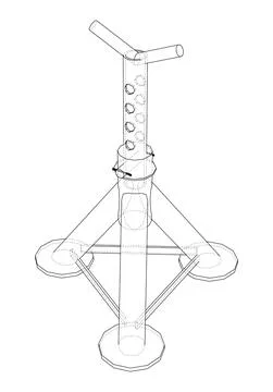 Axle stand isolated. Vector Stock Illustration
