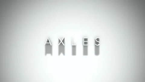 Axles 3D title animation with shadows on a white background Stock Footage 297380918