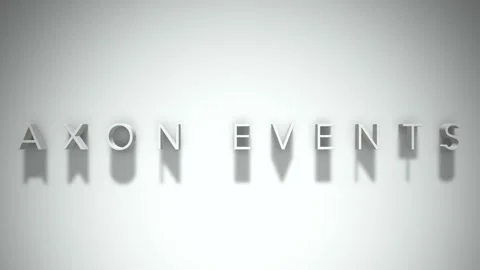 Axon events 3D title animation with shadows on a white background Stock Footage 297055137