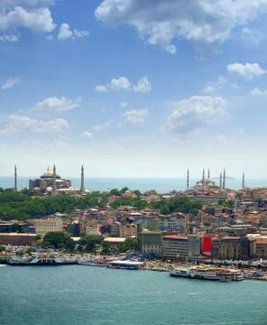 Aya sofia and blue mosque 스톡 사진