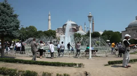 Aya Sofia exterior 库存影片 9455359