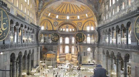 Aya Sofia interior Video stock 8967944