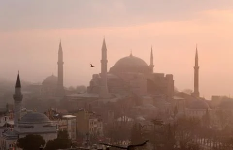Aya Sofya at dawn, Istanbul, Turkey Stock Photos