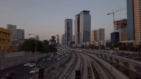 Ayalon traffic Hyper-lapse Stock Footage 117137680