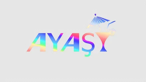 Ayas. Motion text. Transparent Alpha channel. 4K video. Video stock 154290388