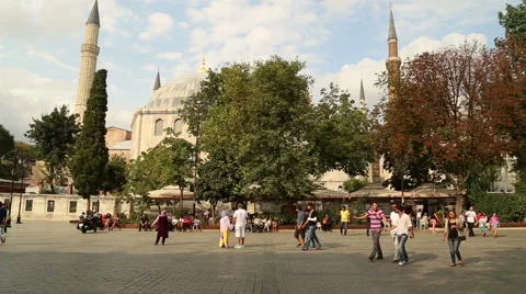Ayasofia mosque (museum) Stock Footage 54070633