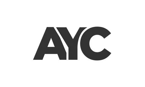 AYC logo design template with strong and modern bold text. Initial based ve.. Stock Illustration