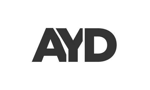 AYD logo design template with strong and modern bold text. Initial based ve.. イラスト素材