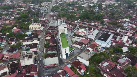 Ayer Itam town aerial view Stock Footage 197013003