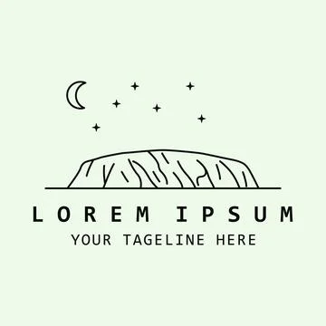 Ayers creative logo line art icon design minimalist vector illustration Illustrazione stock