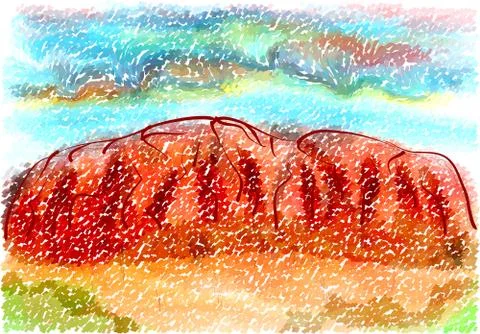 Ayers rock Stock Illustration