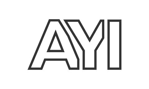 AYI logo design template with strong and modern bold text. Initial based ve.. Stock Illustration