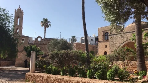 Ayia Napa Monastery Yard Stock Footage 90813731