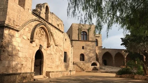 Ayia Napa Monastery Yard Stock Footage 90815832