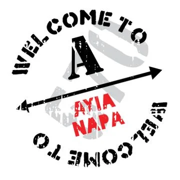 Ayia Napa stamp Stock Illustration