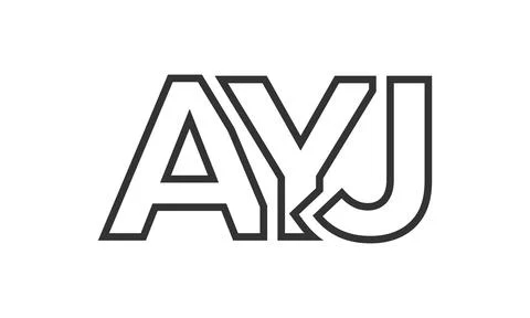 AYJ logo design template with strong and modern bold text. Initial based ve.. Stock Illustration