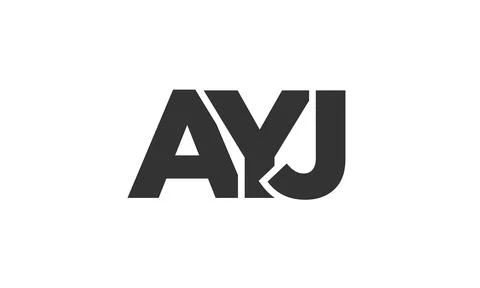 AYJ logo design template with strong and modern bold text. Initial based ve.. Stock Illustration