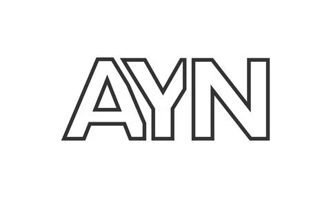 AYN logo design template with strong and modern bold text. Initial based ve.. Stock Illustration