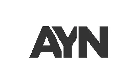 AYN logo design template with strong and modern bold text. Initial based ve.. Stock Illustration