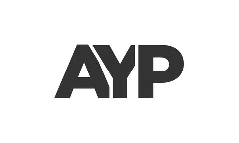 AYP logo design template with strong and modern bold text. Initial based ve.. Stock Illustration