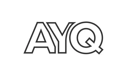AYQ logo design template with strong and modern bold text. Initial based ve.. Stock Illustration