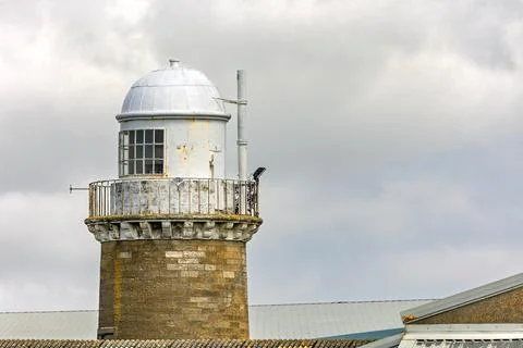 AYR, UK - JULY 07, 2025: The old lighthouse at Port of Ayr Stock-Fotos